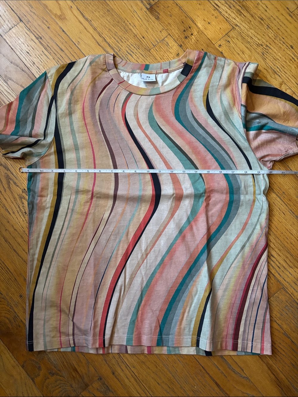 PAUL SMITH Organic Cotton Swirl Pattern T-Shirt Made in Portugal - Picture 6 of 7